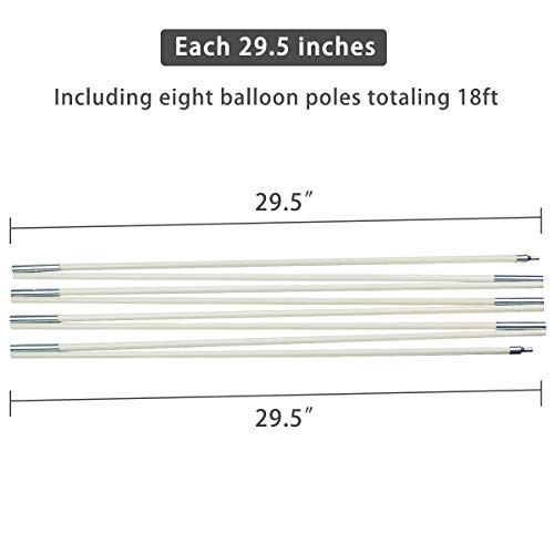 sexyrobot Balloon Arch Stand Kit,Balloon Column Bundle, 7ft x13.5ft Adjustable Pole for Wedding Event Birthday Party Supplies Holiday Decoration .Stands not Include.(8PCS)