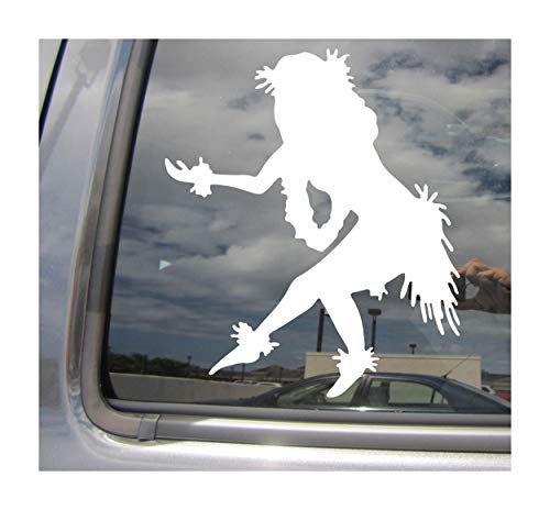 Hula Dancer Girl - Traditional Dance Hawaii Wahine - Tropical Hawaii Florida Island Beach - Cars Trucks Moped Helmet Hard Hat Auto Automotive Craft Laptop Vinyl Decal Store Window Wall Sticker 05013