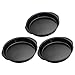 Tebery 3 Pack Round Cake Pan Set for Baking, 8 Inch Nonstick Circle Cake Pans with Wide Handle, 3 Pieces Layer Cake Tin Cheesecake Mold for Birthday Wedding