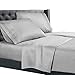 Nestl Queen Sheet Set - 4 Piece Bed Sheets for Queen Size Bed, Deep Pocket, Hotel Luxury, Extra Soft, Breathable and Cooling, Light Grey Queen Size Sheets