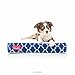 Brindle Waterproof Designer Memory Foam Pet Bed-Removable Machine Washable Cover-4 Inch Orthopedic Pet Bed-Joint Relief, Navy Trellis, Small
