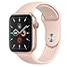Apple Watch Series 5 (GPS + Cellular, 44MM) - Gold Aluminum Case with Pink Sand Sport Band (Renewed)