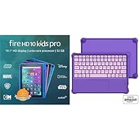 Fire HD 10 Kids Pro tablet, 10” HD 32GB (Doodle) + Kids Bluetooth Keyboard