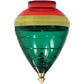 Spintastics Trompo Bearing Tip Spin Top (Green and Red)