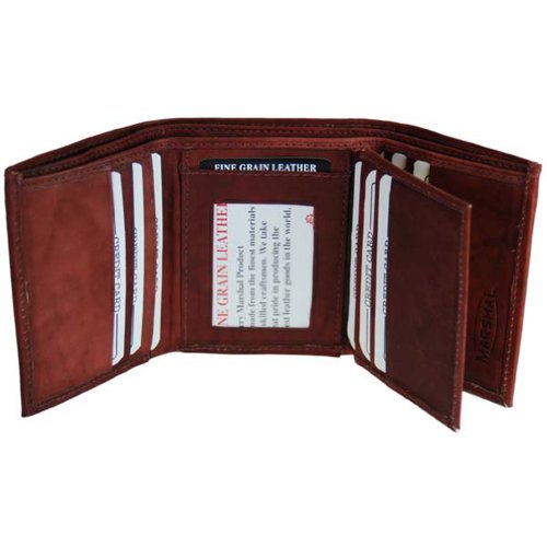New 100% Genuine Leather Tri-fold Mens Wallet BD #1107
