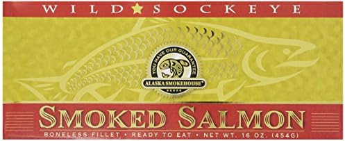 Alaska Smokehouse Smoked Sockeye Salmon Fillet In Gold, 16 Ounce Gift Box