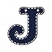 CoCaLo Mix & Match Navy Hanging Letters, J
