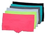 GILBIN'S Women Love Heart Print Sexy Seamless Stretch Boy Shorts Panties Various Styles (Pack of 6)Laser Cut