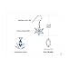 JewelryPalace Snowflake Earrings, Genuine Swiss Blue Topaz Dangle Earrings for Women, 14k Gold Plated 925 Sterling Silver Earrings for Women, Gemstones Birthstone Drop Earrings for Women