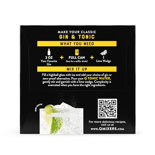 Q MIXERS LIGHT TONIC WATER, 7.5 FLUID OUNCES, 4 PACK