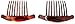 Caravan French Interlocking Comb Tortoise Shell Pair.65 Ounce