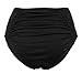 COCOSHIP Women's Black High Waisted Bikini Bottom Side Ruching Bikini Swim Brief(FBA)