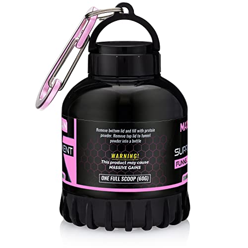 MAXGAIN Supplement Funnel Portable 60g Protein Powder Container For