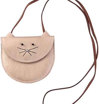 CRB Fashion Little Girls Toddler Kitty Cat Kitten Handbag Shoulder Cross body Bag Purse (Beige Cat)