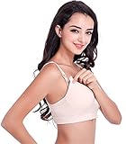 KOOYOL Women's Seamless Nursing Maternity Push Up No underwire Bra (X-Large, Nude)