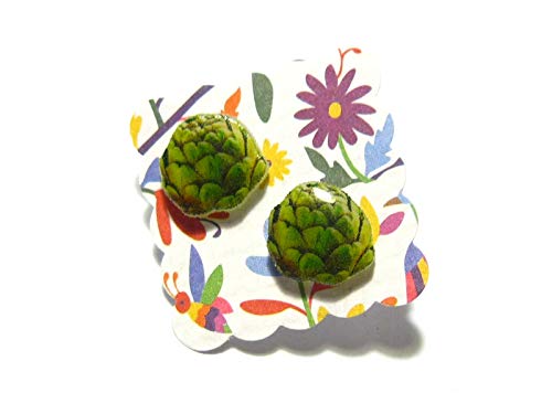Mini Artichoke Stud Earring - Tiny Food Jewelry