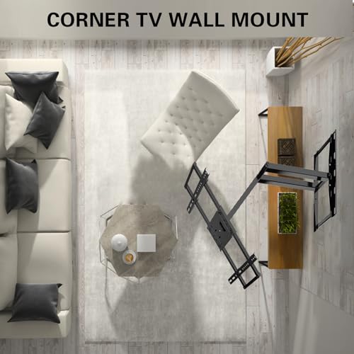 TETVIK Soporte de TV Movible para Pantallas De 32″ a 80 ″, Soporte de Pared para Monitores LCD, LED y OLED, Articulado Inclinable y Giratorio con 3 Brazos, Soporta hasta 40 Kg, VESA Máx 600x400mm.