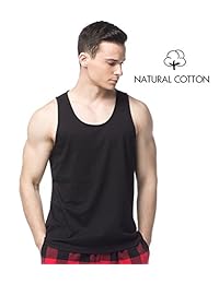 LAPASA - Camiseta sin mangas para hombre, 100% algodón, cuello redondo, camiseta básica, 4 unidades M36