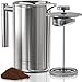 SterlingPro Stainless Steel French Press Coffee Maker 1.5 L (51 oz) Mirror – Double Walled Insulated Large Coffee Press, Durable Design Keeps Drinks Hot, Easy to Use and Clean for Rich Flavor Brewing