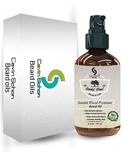 2 fl. Oz Sandalwood Premium Beard Oil - 100% Natural - Softens Your Beard and Stops Itching - With Nourishing Jojoba Oil