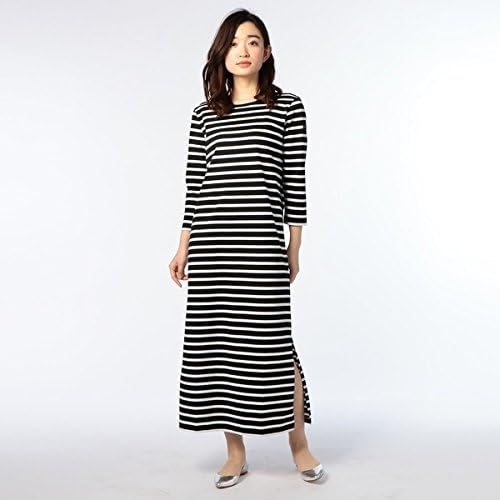 Amazon Co Jp ノーリーズ レディース Nolley S Le Minor ルミノア 2way Vネックボーダーワンピース ブラック グレー系3 38 服 ファッション小物