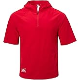 Rawlings | Men's Colorsync Short Sleeve Hooded Cage Jacket | Athletic Training Apparel | Adult Sizes | Multiple Colors