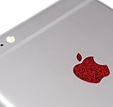 Red Glitter Color Changer Overlay for Apple iPhone 7 and 7 Plus Logo Vinyl Sticker Decal