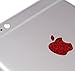 Red Glitter Color Changer Overlay for Apple iPhone 7 and 7 Plus Logo Vinyl Sticker Decal