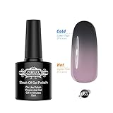 Perfect Summer New Best Mood Temperature Colors Changing Chameleon Gel Nails Polish Gloss Shiny UV Led Soak Off Salon Nails Lacquers #65 gray/purple