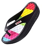 Women's Beach Wedges Platform Massage Thong Slippers Flip Flops Sandals