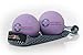 YOGA TUNE UP® Therapy Balls in Tote by Tune Up Fitness - Massage Balls for Trigger Point, Pressure Point & Myofascial Release - Use as Single or Peanut Ball for Pain Relief & Relaxation (Deep Purple)