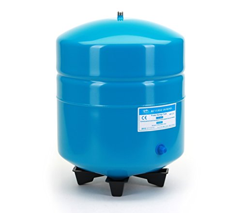 PA-E RO-132-BL Stainless Steel 4.5 Gallon Reverse Osmosis Storage Water Tank - Blue, 1/4" Port