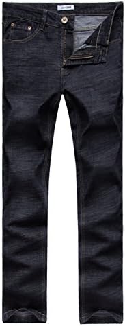 Men's Classic Regular Fit Straight Leg Five-Pockets Denim Outfit Jeans Blackish 34