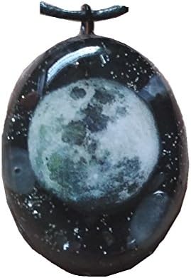 Moon -Powerful Orgone Pendant - Grounding Hematite, Moonstone, Quartz