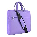 KITRON Denim Fabric 15-15.6 Laptop Shoulder Bag Sleeve Briefcase Carrying Case for MacBook / Surface Book / Ultrabook with Denim Fabric, Purple