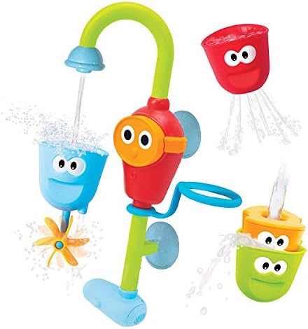 Steerfr Baby Bath Toy - Flow N Fill Spout - 3 Stackable Cups and Automated Spout