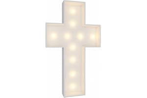 JW PASSION - PREMIUM QUALITY, MADE WITH PASSION 3FT Tall Marquee Light up Cross DIY Pre Cut Frame Baptism First Holy Communion Celebration Party Decorations…