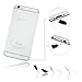 PortPlugs Dust Plugs (5 Pairs) - Compatible iPhone 5, SE, 6, 6s, 6s, 6 Plus - Headphone Jack Plugs with Sim Tool – includes Cleaning Brush (Clear)
