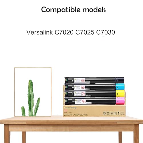 CAIDI Toner Cartridge Compatible with Versalink C7020 C7025 C7030 Replacement for Xerox Versalink C7020 C7025 C7030 (Nior/Yellow/Magenta/Cyan)