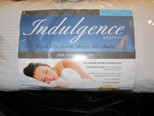 Indulgence Side Sleeper Pillow by Isotonic 36x20 King by Indulgence by Isotonic