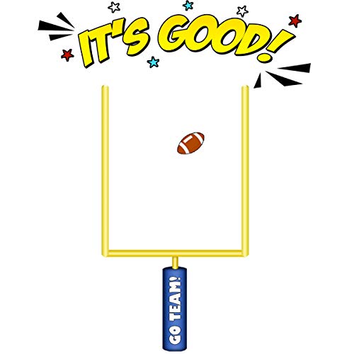 VWAQ Field Goal Post Decal - Football Wall Decals for Boys Room Decor - PAS28 (20" H X 16" W)