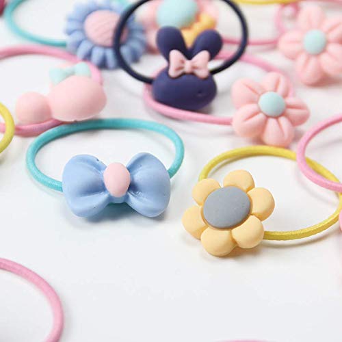Girls Hair Ties, 100 pcs Girl Hair Elastic Ropes for Pigtail Ponytail Holder