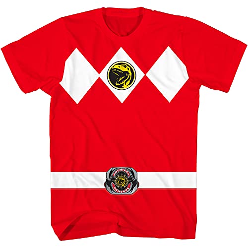 Power Rangers Mighty Morphin Red Boys Youth Armor Costume T-Shirt