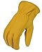 North American Trading-Men's Tan Unlined Full Grain Deerskin Gloves-YELLOW-2X-LARGE