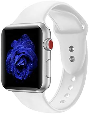 Straper Compatible with for Apple Watch Strap 38mm 42mm 40mm 44mm Straps Soft Silicone Compatible with for iWatch Series 5 4 3 2 1