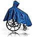 Comfort Finds Wheelchair Summer Poncho – Adult Elderly Seniors Wheelchair Cape – Durable Quality Poly/Cotton Lined - Full Waterproof Coverage Zip Front Hood (Single Pack, Navy)