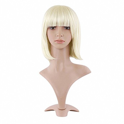 Mapofbeauty 12"/30cm ladies flat bangs short synth…
