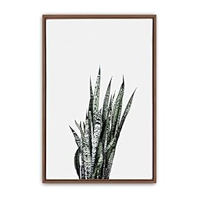 signwin Framed Canvas Wall Art Green Leaves Canvas...