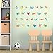 DECOWALL DS-8033 A-Z Dinosaur Alphabet (Small) Kids Wall Stickers Decals Peel and Stick Removable for Nursery Bedroom Living Room Art murals Decorations