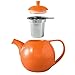 FORLIFE Curve 45-Ounce Teapot with Infuser, Carrot